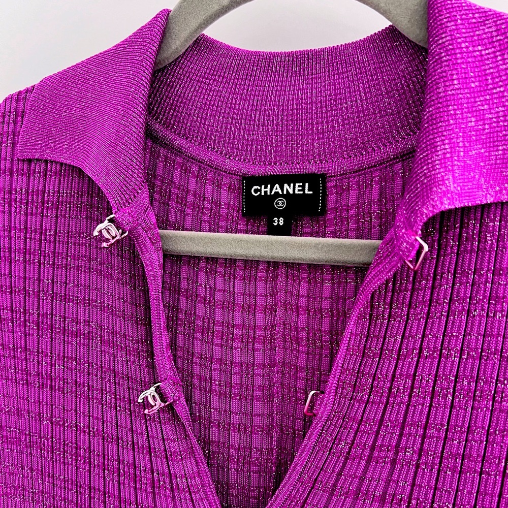 Authentic Chanel Dress - Size 38/M - Sparkly Fuchsia